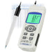 PH meter with digital display on a white background
