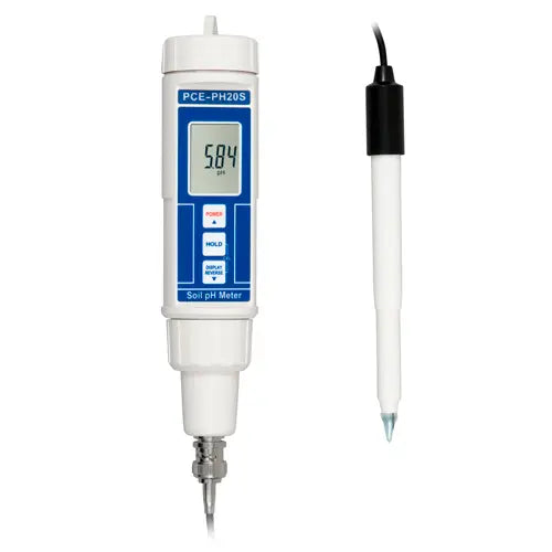 PCE-PH20S pH meter with digital display on a white background