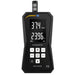 Digital hygrometer with temperature and humidity readings on a white background