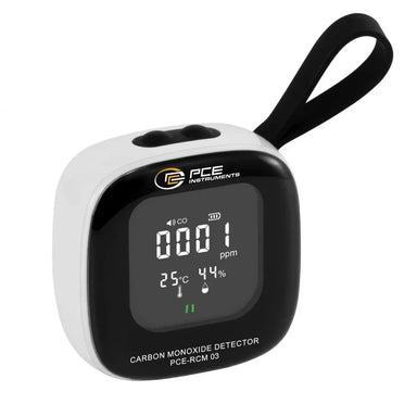Carbon monoxide detector with digital display on a white background