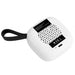 White carbon monoxide detector with black handle and visible branding on a white background