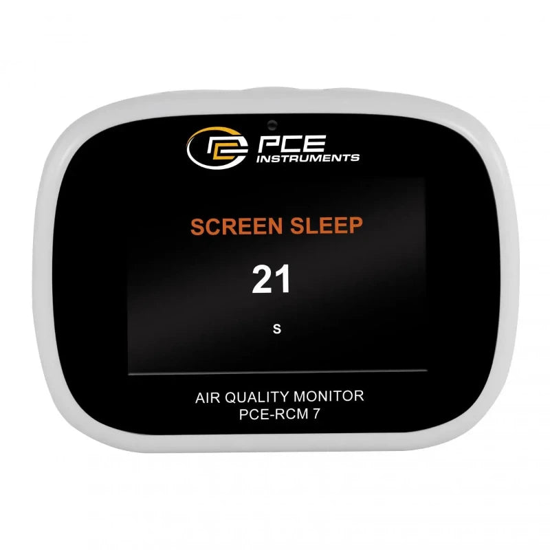 Air quality monitor with PCE Instruments logo on a white background