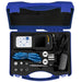 Force Gage tool set with blue case on a white background
