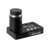 Black smart moisture meter on a white background