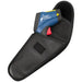 Infrared thermometer in a black case on a white background