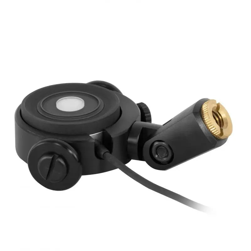 light meter mount with gold connector on a white background