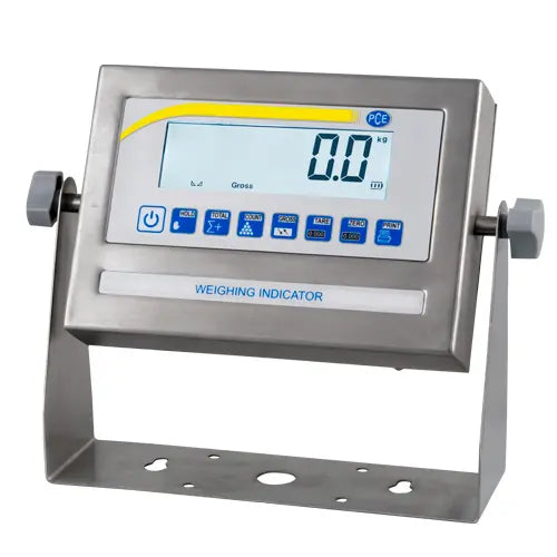 Digital weighing indicator with a white background