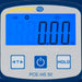 Digital scale with blue display and PCE branding
