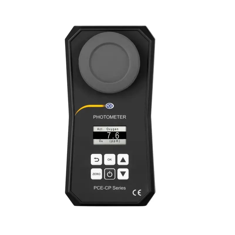 Photometer with digital display on a white background