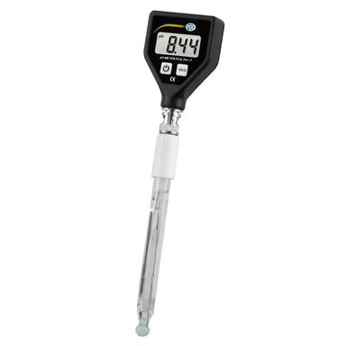 Digital pH meter on a white background