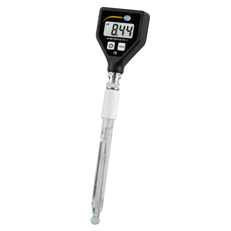 Digital pH meter on a white background