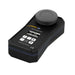 Black photometer with digital display on a white background