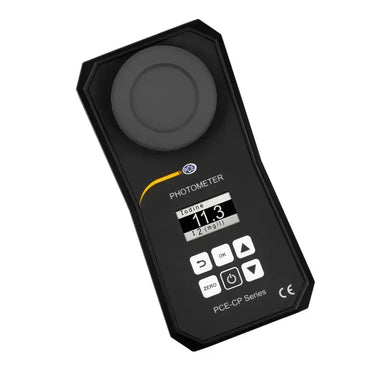Photometer with digital display on a white background