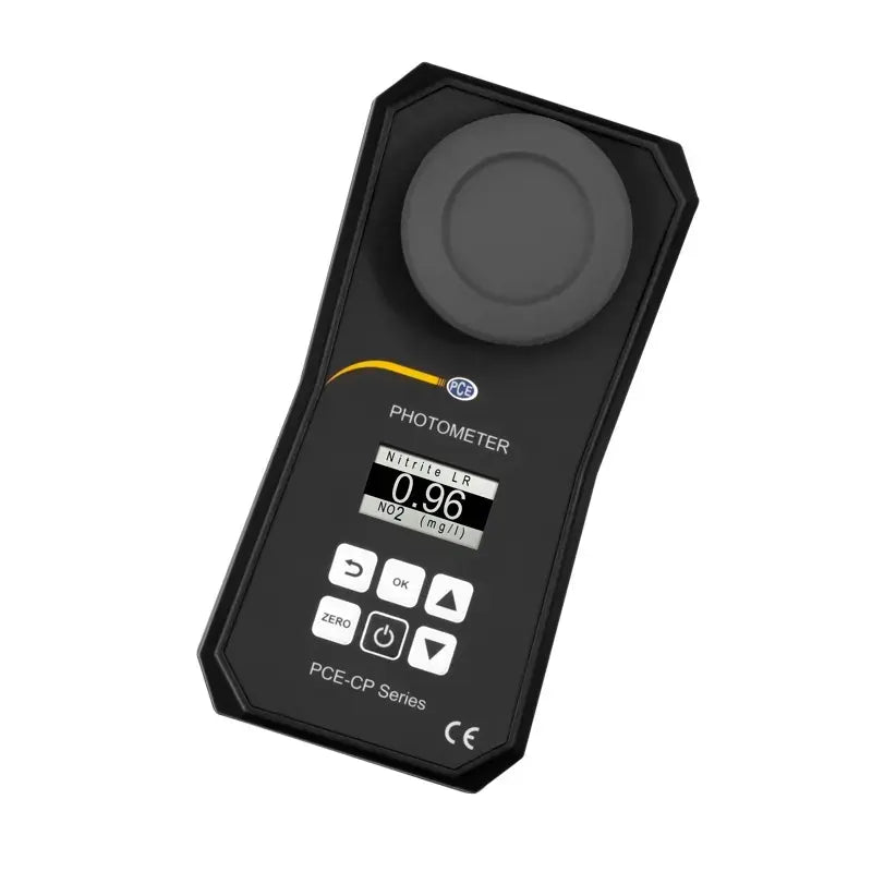 Photometer with digital display on a white background