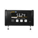 Digital display with a power button and other control icons on a white background