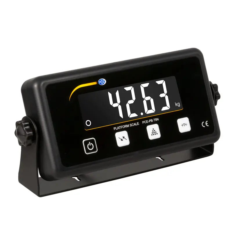 Digital display showing weight measurement on a white background