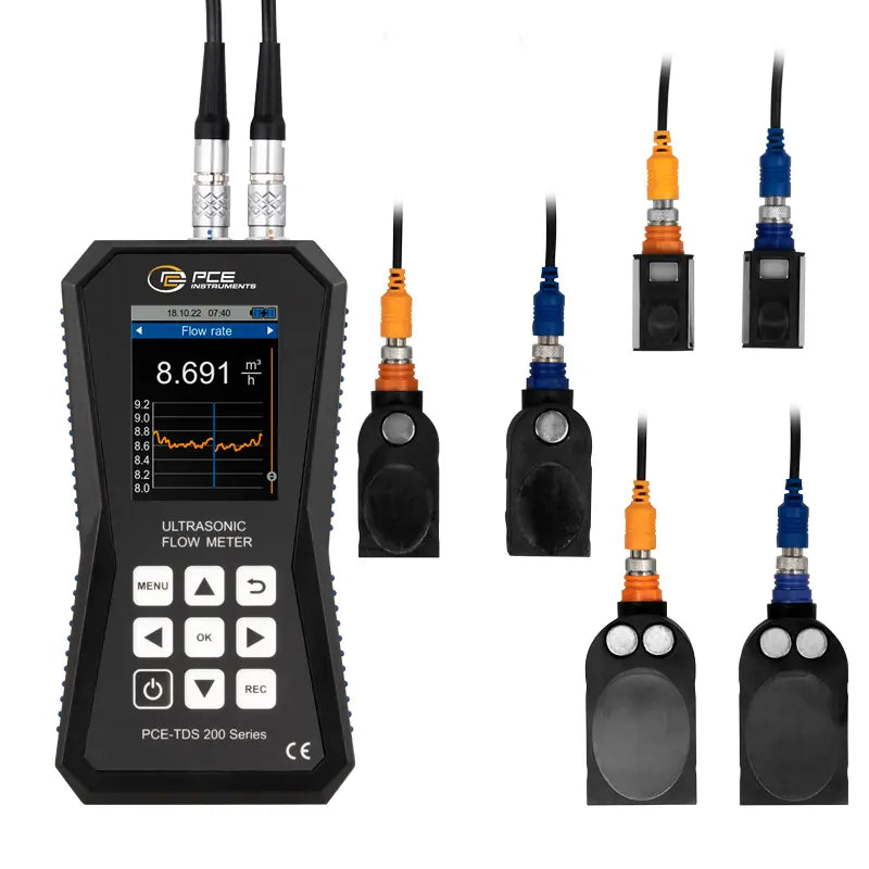 ultrasonic flow meter with sensors