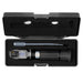 Brix refractometer in a black case on a white background