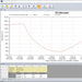 Graphical software interface for NTC Data Logger with temperature measurement data.