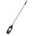 Thermometer with a long probe on a white background