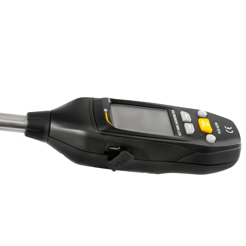 Digital thermometer on a white background