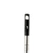 Black and silver anemometer on a white background