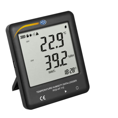 Digital thermometer with temperature display on a black background