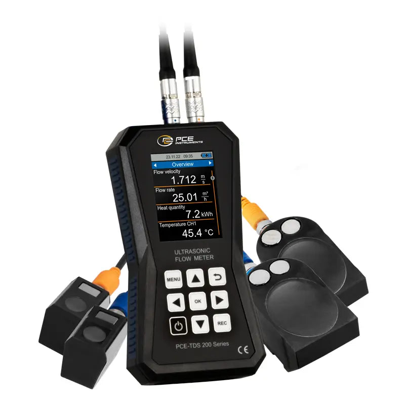 ultrasonic flow meter with sensors