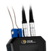 Ultrasonic Flow Meter with cables on a white background