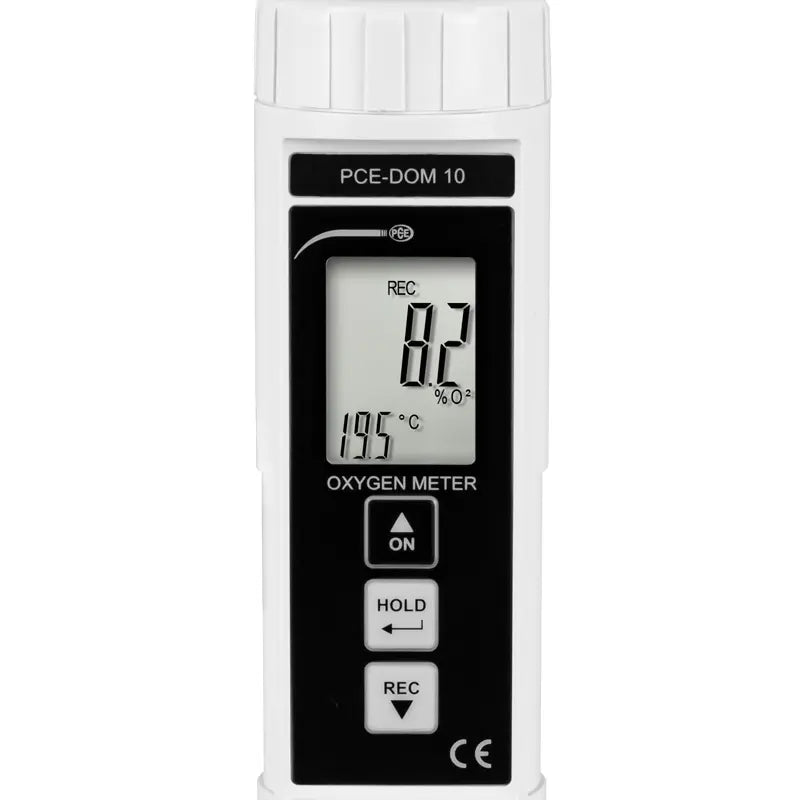 water analysis meter with digital display on a white background