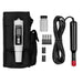 Set of water analysis meter and accessories on a white background